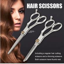 Hair Cutting Metal Scissors Set 3PCS Hairdressing Barber with Comb