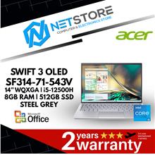 ACER SWIFT 3 OLED SF3 14” WQXGA|i5-12500H|8GB RAM|512GB SSD-STEEL GREY