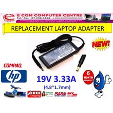 LAPTOP ADAPTER FOR HP/COMPAQ SERIES 19V 3.33A (4.8MM*1.7MM)