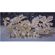Rhinestone Diamond Brooch Silver Crystal Pin Jewellery Kerongsang