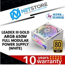 SUPER FLOWER LEADEX III GOLD ARGB 650W FULL MODULAR POWER SUPPLY WHITE