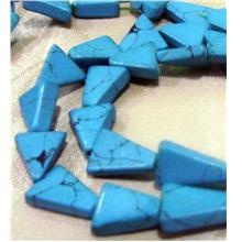 Turquoise Gemstone Howlite Dyed Triangle 6mm X 10mm Loose Beads Batu