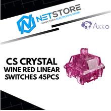 AKKO CS CRYSTAL WINE RED LINEAR SWITCHES 45PCS - 6925758621311