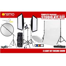 Medium Studio Setup Package (Onsmo 300W x 3 Lights Kit) Be the first t