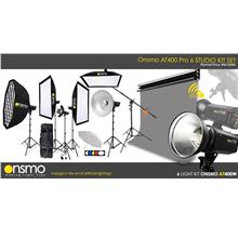 Pro Studio Setup Package (Onsmo AT400W x 6 Lights Kit) Electric Backdr