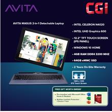 Avita 12.2&quot; Magus 4GB 64GB eMMC W10H Touch 2-in-1 Detachable Laptop