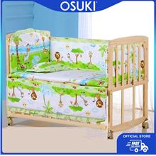 OSUKI Baby Cot + Bedding Bump Set (Free Mosquito Net)