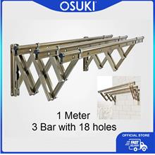 OSUKI Stainless Steel Wall Drying Rack Clothes Hanger With 18 Holes