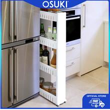 OSUKI Kitchen Storage 4 Tier Pulley Rack (White)