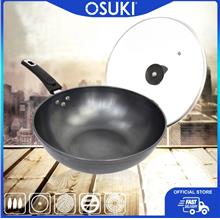 OSUKI Non Stick Cooking Pan 30cm With Glass Cover