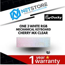 DUCKY ONE 3 WHITE RGB MECHANICAL KEYBOARD - CHERRY MX CLEAR