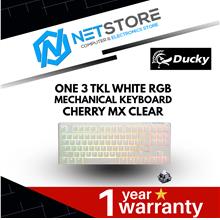 DUCKY ONE 3 TKL WHITE RGB MECHANICAL KEYBOARD - CHERRY MX CLEAR
