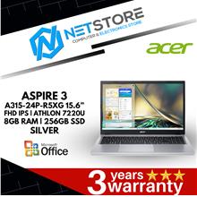 ACER ASPIRE 3 15.6” FHD IPS|ATHLON 7220U|8GB RAM|256GB SSD-SILVER
