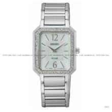 SEIKO SUP465P1 Women's 2-hands Solar SS Bracelet MOP Silver