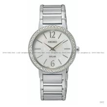 SEIKO SUP467P1 Women's 2-hands Solar SS Bracelet MOP Silver