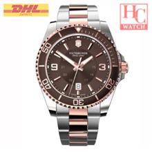 New Victorinox 241951 Brown Dial Stainless Steel Men Watch