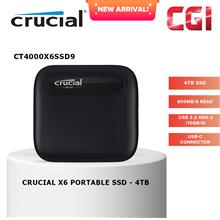 Crucial X6 4TB 800MB/s USB 3.2 Gen-2 Portable SSD - CT4000X6SSD9