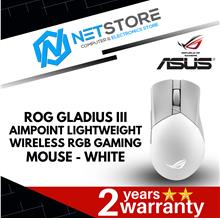 ASUS ROG GLADIUS III AIMPOINT LIGHTWEIGHT WIRELESS RGB MOUSE - WHITE