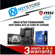 PWP MSI MAG B760M MORTAR WIFI DDR4 mATX &amp; I9-13900K PROCESSOR