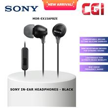 Sony MDR-EX15APBZE Wired In-ear Headphones with Mic - Black