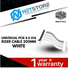 COOLER MASTER UNIVERSAL PCIE 4.0 X16 RISER CABLE 200MM WHITE