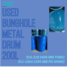 USED BUNGHOLE METAL DRUM 200L