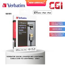 Verbatim 66191 120cm L-Shaped MFI Lightning Cable - Grey