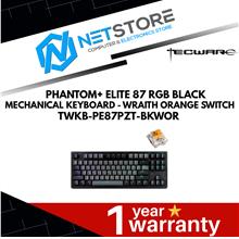 TECWARE PHANTOM+ ELITE 87 RGB BLACK MECHANICAL KEYBOARD-ORANGE SWITCH