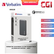 Verbatim 66628 20000mAh Power Pack Aluminium Design - Grey