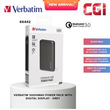 Verbatim 66442 10000mAh 45W Power Pack with digital display - Grey