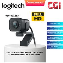 Logitech Full HD 1080P USB C Streaming Webcam (960-001283) - Graphite