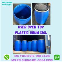 USED OPEN TOP PLASTIC DRUM 120L