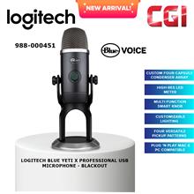 Logitech Blue Yeti X Professional USB Microphone - Blackout