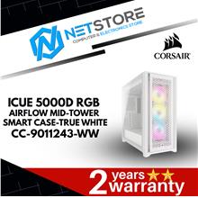 CORSAIR iCUE 5000D RGB AIRFLOW MID-TOWER SMART CASE - TRUE WHITE