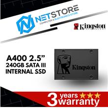 KINGSTON A400 2.5” 240GB SATA III INTERNAL SSD - SA400S37/240G