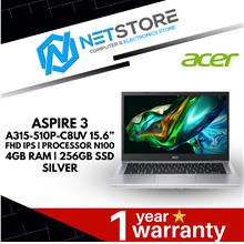 ACER ASPIRE 3 A315-510P-C8UV 15.6”| N100 | 4GB RAM | 256GB SSD SILVER