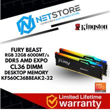 KINGSTON FURY BEAST RGB 32GB 6000MT/s DDR5 AMD EXPO CL36 DIMM