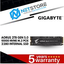 GIGABYTE AORUS 2TB GEN 5.0 10000 NVME M.2 PCIE 2280 INTERNAL SSD
