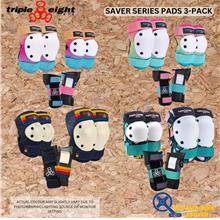 Triple 8 - SAVER SERIES PADS 3-PACK - COLOR COLLECTION KIDS / ADULTS