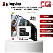Kingston Canvas Select Plus 64GB Micro SD Card - SDCS2/64GB