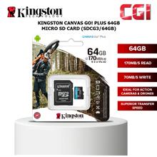 Kingston Canvas Go Plus 64GB Micro SD Card - SDCG3/64GB