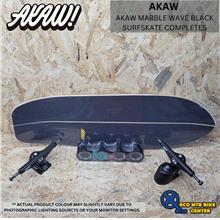 AKAW MARBLE WAVE BLACK SURFSKATE COMPLETES