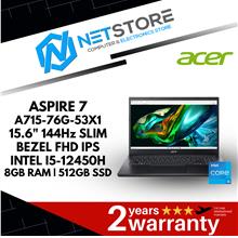 ACER ASPIRE 7 A715-76G-53X1 15.6&quot; 144Hz SLIM BEZEL FHD IPS LAPTOP