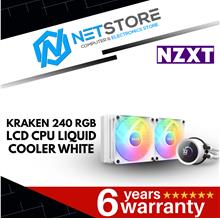 NZXT KRAKEN 240 RGB LCD CPU LIQUID COOLER - WHITE - RL-KR240-W1