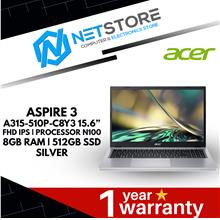 ACER ASPIRE 3 15.6”|PROCESSOR N100|8GB RAM|512GB SSD-SILVER