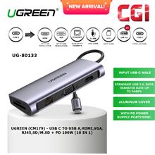Ugreen (CM179) 80133 PD 100W 10-in-1 USB C Gigabit Ethernet Hub
