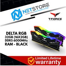 TEAMGROUP T-FORCE DELTA RGB 32GB (16X2GB) DDR5 6000MHz RAM - BLACK