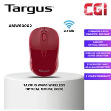 Targus W600 Wireless Optical Mouse - Red (AMW60002)
