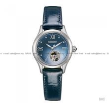 CITIZEN PR1041-18N Ladies Mechanical Luna Series Leather Strap Blue LE