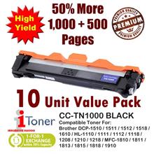 [10 Unit] Brother TN1000 / TN-1000 + 50% Extra Yield